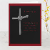 許し聖なる書物、 経典レッドブラックイースターエレガント カード (黄色い花)