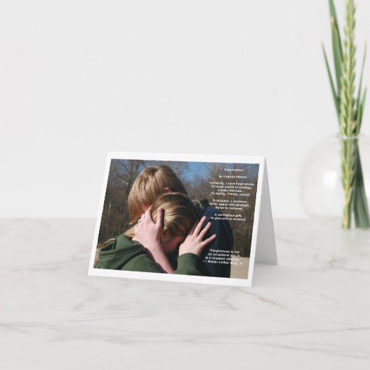 "許し"の断言のメッセージカード(中ブランク) カード (正面)