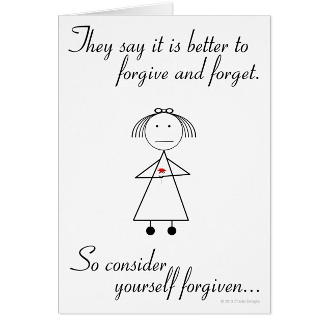 許し、忘れて下さい (正面)