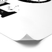 許す感動的ワードアートロータスムーンスピリチュアル ポスター (角)