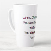 許せば先が変わる カフェラテマグ (左アングル)