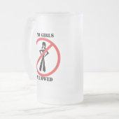 許可された女子なし フロストグラスビールジョッキ (正面左)