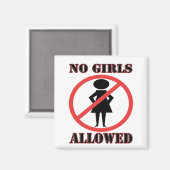 許可された女子なし マグネット (正面/裏面)