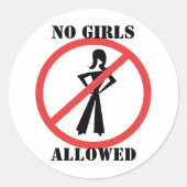 許可された女子なし ラウンドシール (正面)