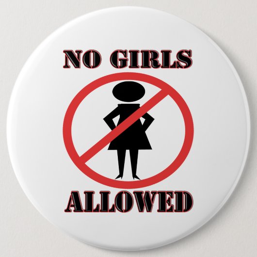 許可された女子なし 缶バッジ (正面)