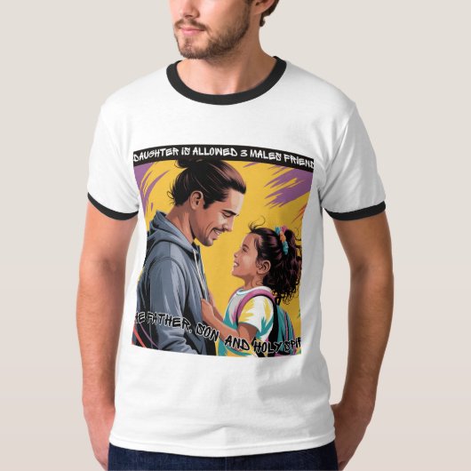許可された3男性 – 父の日の要求 Tシャツ (正面)
