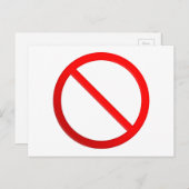 許可されていない署名はがき ポストカード (正面/裏面)