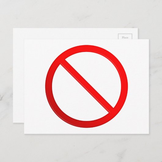 許可されていない署名はがき ポストカード (正面/裏面)