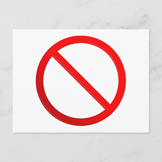 許可されていない署名はがき ポストカード (正面)