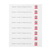 許可される考える ラップアラウンド宛名ラベル (シート)