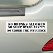 許可されるDRUNKS無し バンパーステッカー (車上)