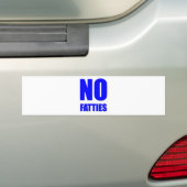 許可されるFatties無し バンパーステッカー (車上)