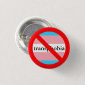 許可されるtransphobia無し 缶バッジ (正面&裏面)