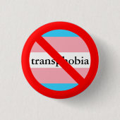 許可されるtransphobia無し 缶バッジ (正面)