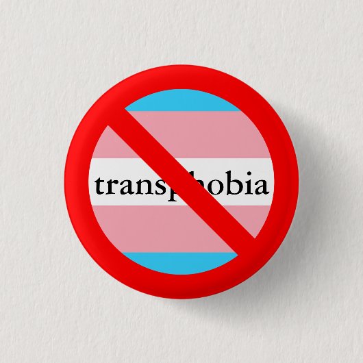 許可されるtransphobia無し 缶バッジ (正面)