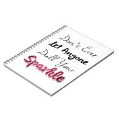 許可して下さいだれでも鈍くしますあなたの輝きを ノートブック (左側)