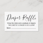 許可のおむつのラッフルのチケット エンクロージャーカード (正面)