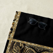 許可バロック様式モノグラム ビーチタオル (インサイチュ)