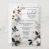 許可フォーマルシンプルクラシック空白のブライダルシャワー 招待状 (正面)