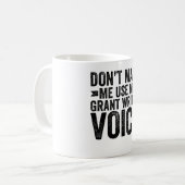 許可ライターの声を使用しない コーヒーマグカップ (正面左)