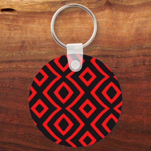 許可 – 赤_ キーホルダー (正面)