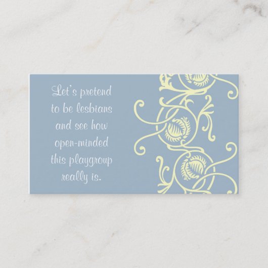 許容お母さんカードをテストして下さい コーリングカード (正面)