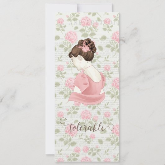 許容 – Jane Austenフローラヴィンテージブックマーク シーズンカード (正面)