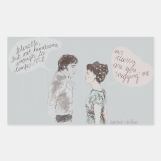 訴え及び偏見 長方形シール