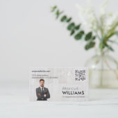 訴訟事務官 | 大理石 | QRコード 名刺 (スタンド正面)