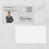 訴訟事務官 | 大理石 | QRコード 名刺 (正面/裏面)