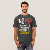 診断おもしろい医用ソノグラフィ専攻のー Tシャツ (正面フル)