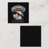 診断されていないが、何かが正しくない心おもしろい的 スクエア名刺 (正面/裏面)