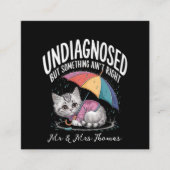 診断されていないが、何かが正しくない心おもしろい的 スクエア名刺 (正面)