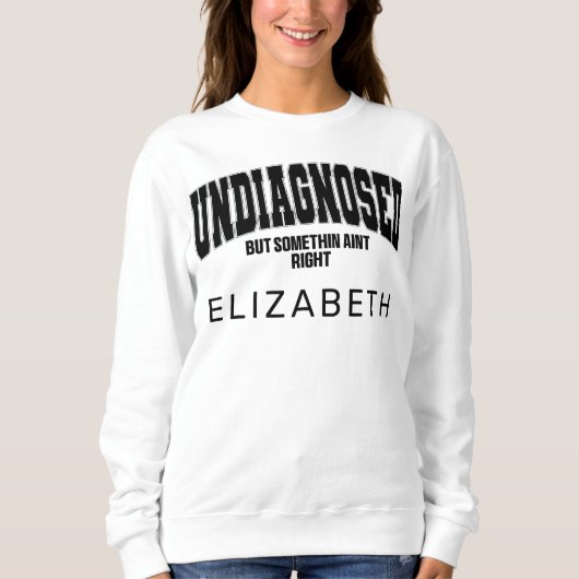 診断されていないが、何か右の白と黒 スウェットシャツ (正面)