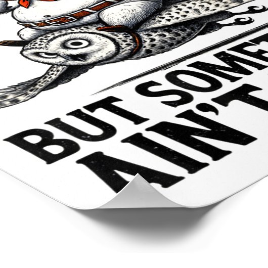 診断されていないソイングは正しくない - 面白いラッコ Zza オウル ポスター (角)