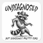 診断はされないが誰もが確かわいらし実だおもしろい スクエアシール (正面)