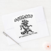 診断はされないが誰もが確かわいらし実だおもしろい スクエアシール (封筒)