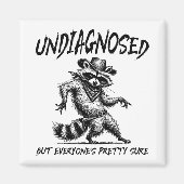 診断はされないが誰もが確かわいらし実だおもしろい マグネット (正面)