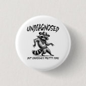 診断はされないが誰もが確かわいらし実だおもしろい 缶バッジ (正面)