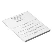 診断書 ブラック&ホワイト ノートパッド (アングル)