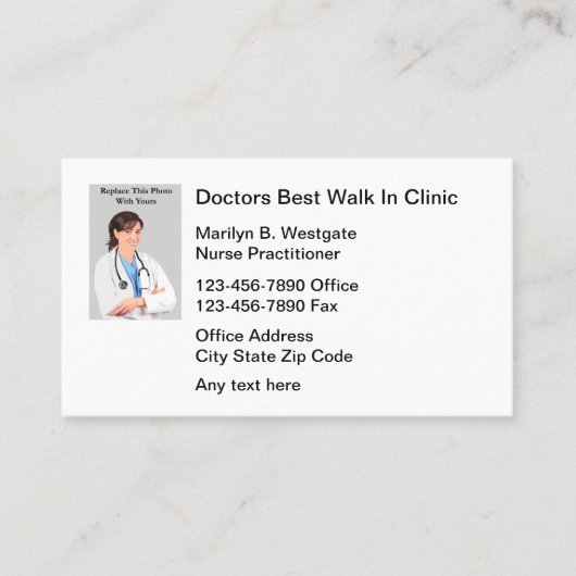 診療所の医療散歩ナース医 名刺 (正面)