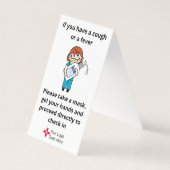 診療所用ジェルおよびマスク標識 (裏面)