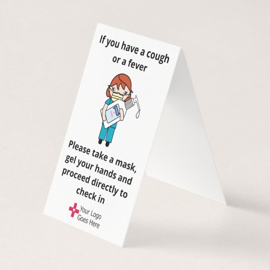 診療所用ジェルおよびマスク標識 (裏面)