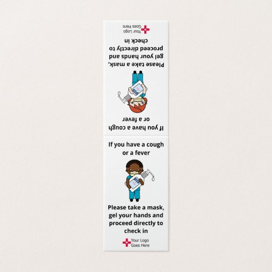 診療所用ジェルおよびマスク標識 (外部フラット)