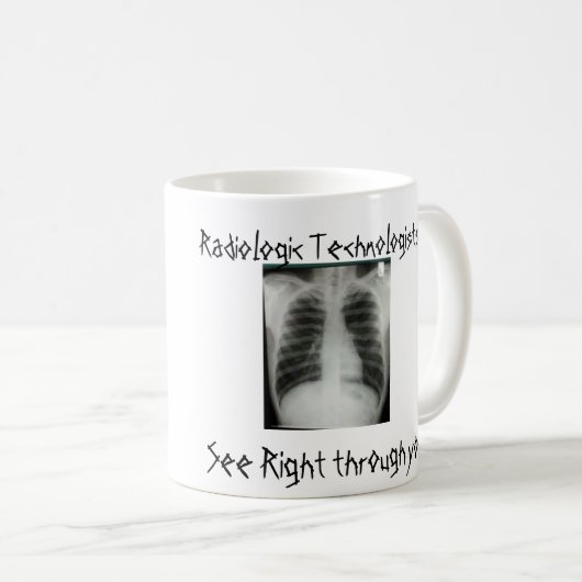 診療放射線技師はあなたを通って正しく見ます コーヒーマグカップ (正面右)
