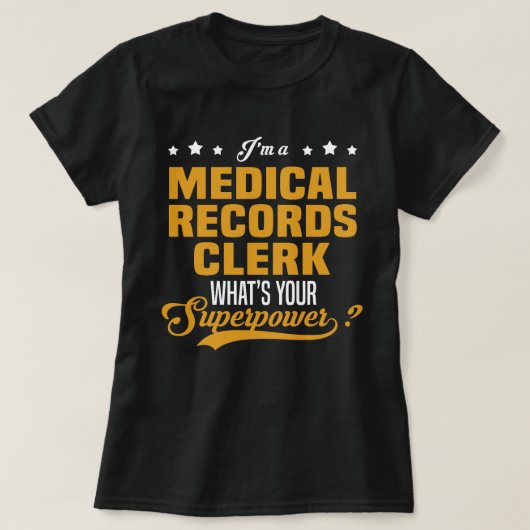 診療記録係 Tシャツ (デザイン正面)