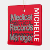 診療記録管理職並外カスタム セラミックオーナメント (左)