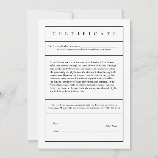 証モダン明書 サンキューカード (正面)