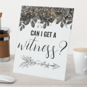 証人の黒いおもしろいバラ 台座サイン (インサイチュ)