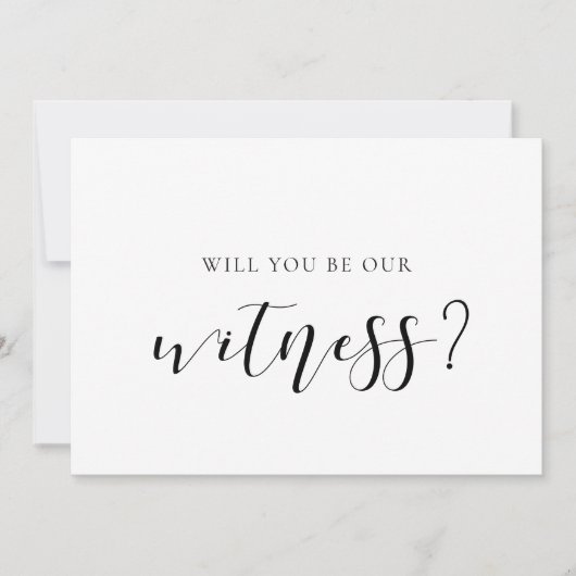 証人エレガントの申し出カードを渡してくれないか 招待状 (正面)